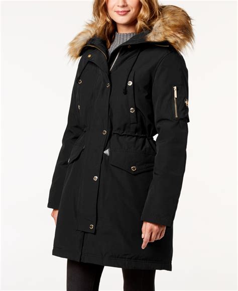 michael michael kors faux fur hood down anorak coat|Michael michael kors anorak coat + FREE SHIPPING .